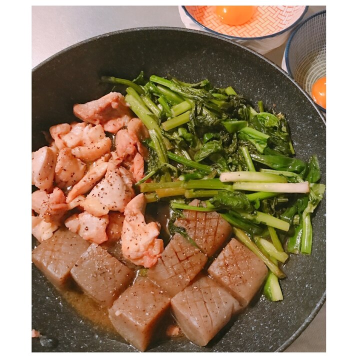 菜の花と鶏肉のガーリック バターすき焼き レシピ 作り方 By こし餡 楽天レシピ 菜の花と鶏肉のガーリック バターすき焼き レシピ 作り方 By こし餡 楽天レシピ